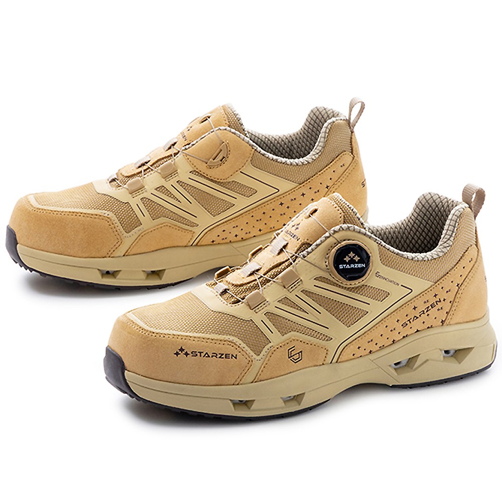 스타젠 안전화 발목낮은 사막화 스타일 다이얼 논슬립1등급 플락스틱 토우캡 경작업용 베이지 에어패스 아치 인솔 통기성 공기순환 구조 가볍고 편안한 쿠션감 82,800원