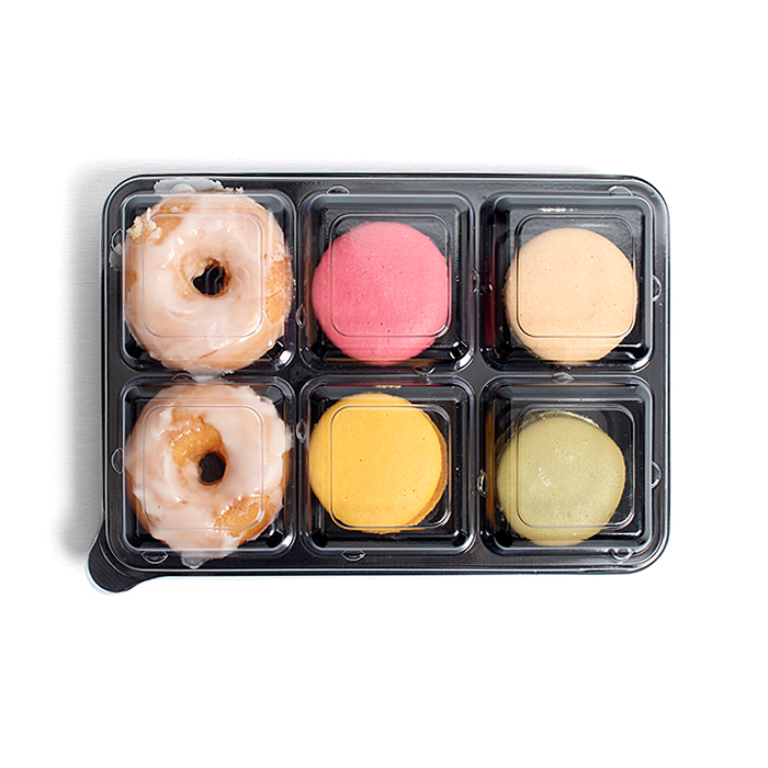 피크닉하우스 직사각 6칸 일회용 반찬용기, 100개 30,000원