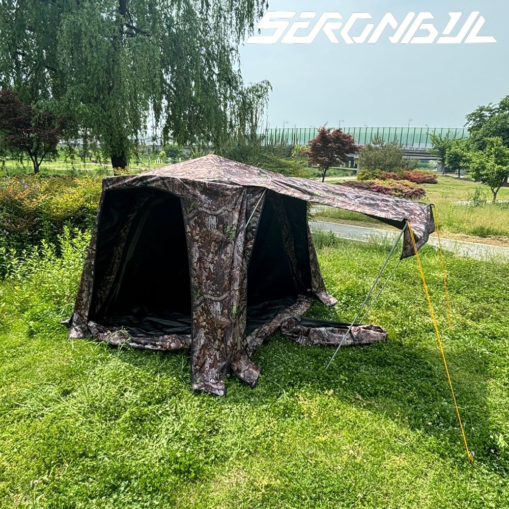 새론불산업 텐트 신형 낙엽무늬 낚시텐트 낚시파라솔 1500x1850 295,000원