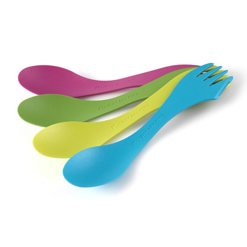 [LIGHT MY FIRE] 스포크 오리지널 캠핑 수저 포크 식기, 블루+라임+그린+푸샤 11,000원