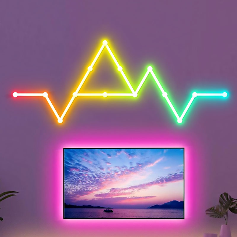 Meyuge DIY 조립식 벽조명 간접조명 RGB 스마트 모듈식 패널 인테리어 게이밍책상led등 68,000원