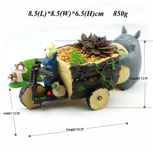 수지 화분 토토로 피규어 홈 데코 입상 분재 미니어처 동물 만화 다육이 정원 장식 49,060원