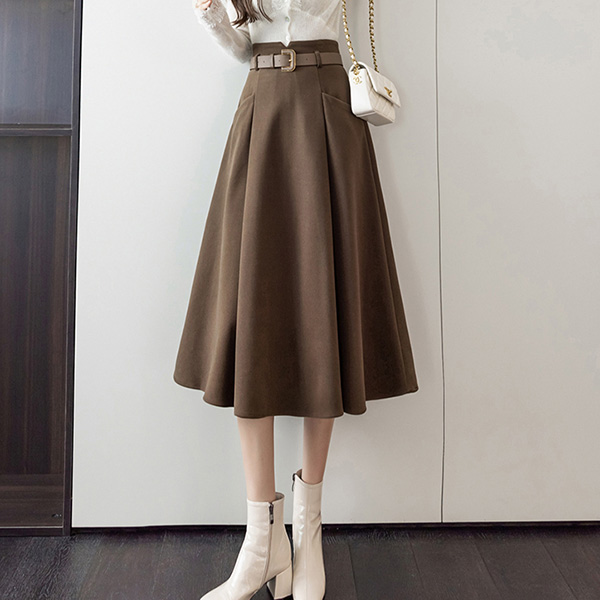 포플러앤씨 솔모나 A라인 벨트 스커트 28,540원