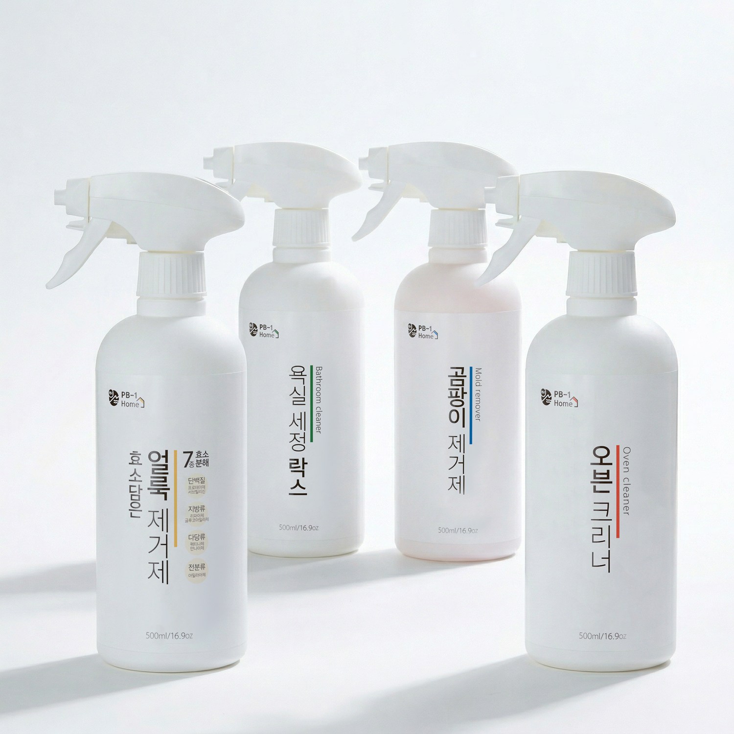 올인원 홈케어 입주 청소 집들이 선물 세트 얼룩제거제+곰팡이제거제+욕실세정락스+오븐클리너, 1개 19,900원