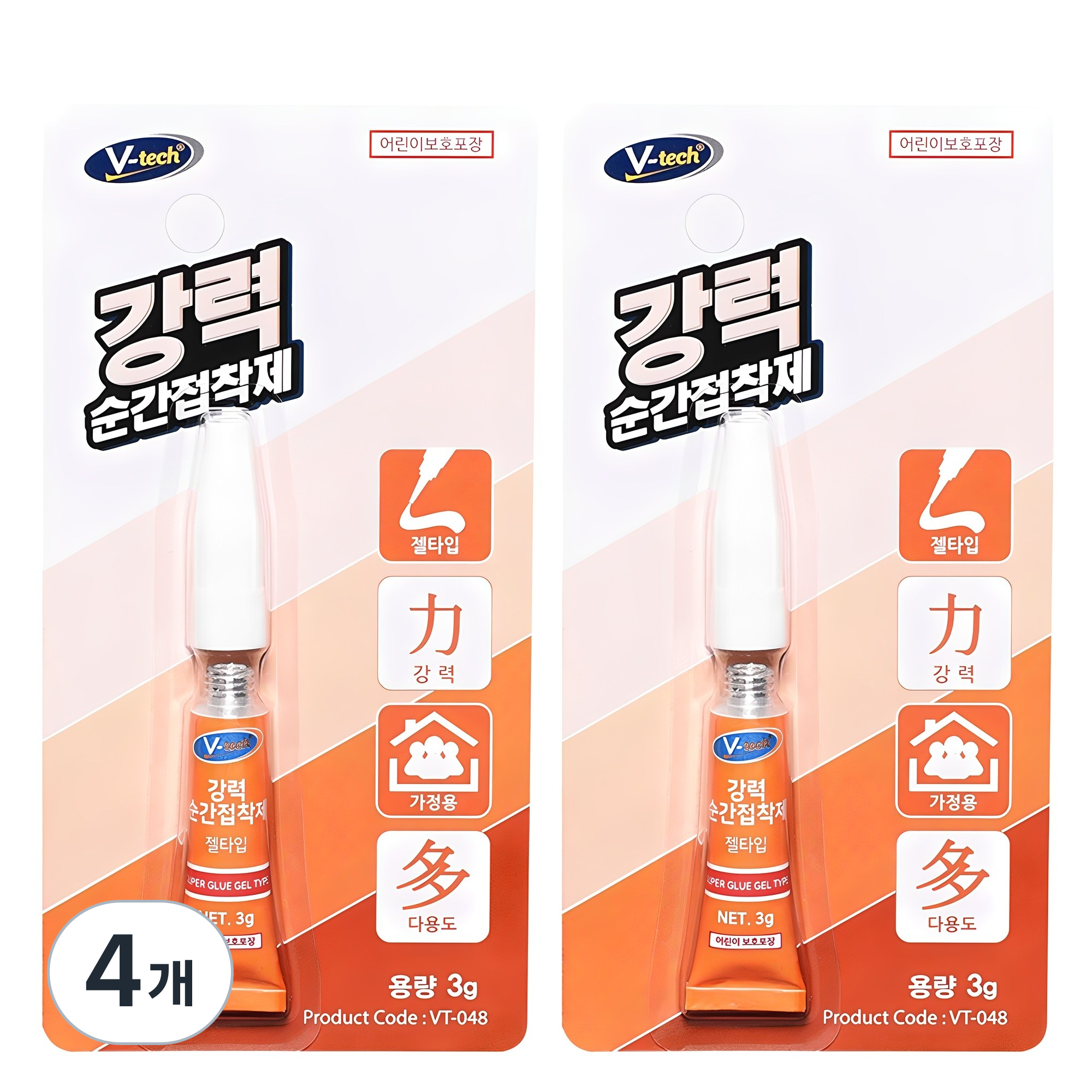 Vtech 젤타입 강력 순간 접착제, 4개 6,360원