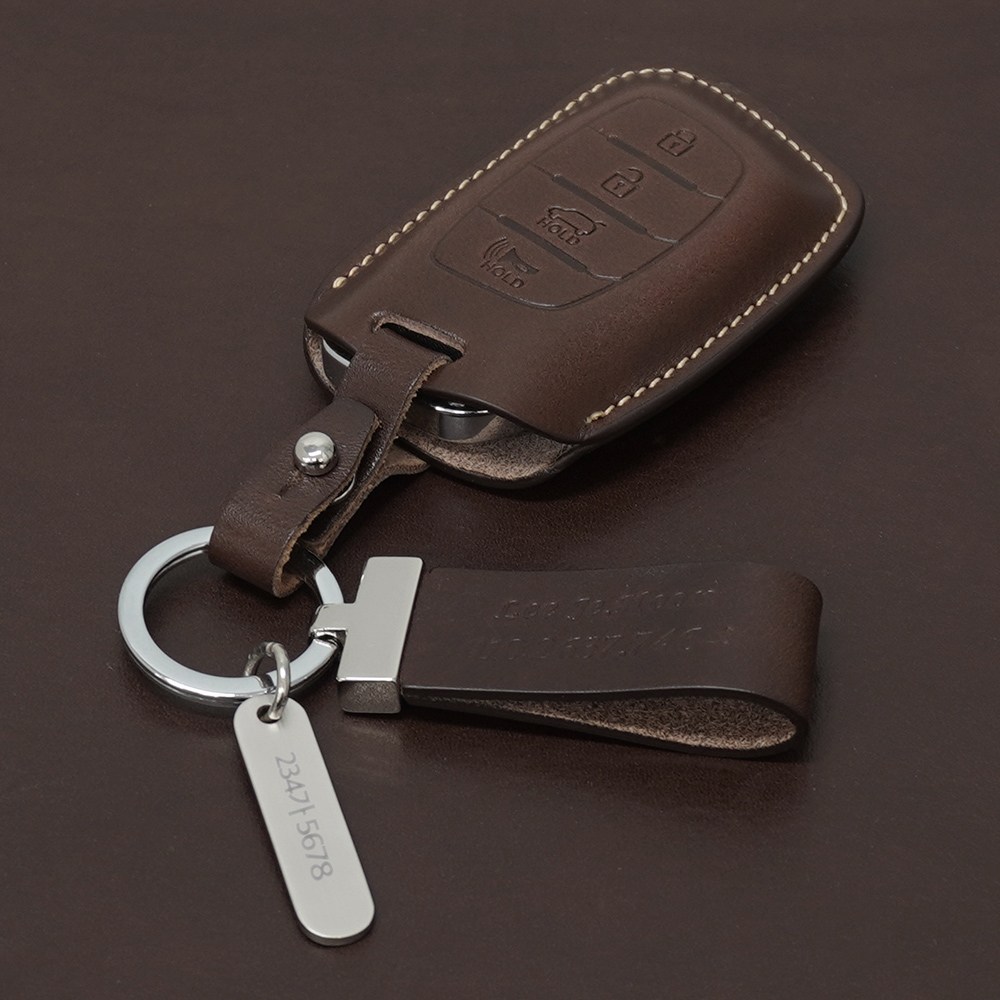 아반떼AD 아반떼MD 더뉴아반떼 투싼 LF소나타 아이오닉 소나타뉴라이즈 천연소가죽 차키케이스 키링, 브론저S H-02 초코 35,500원