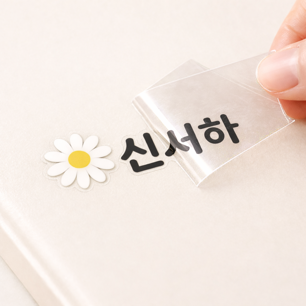 배경없는 네임스티커 방수 UV DTF 11,000원