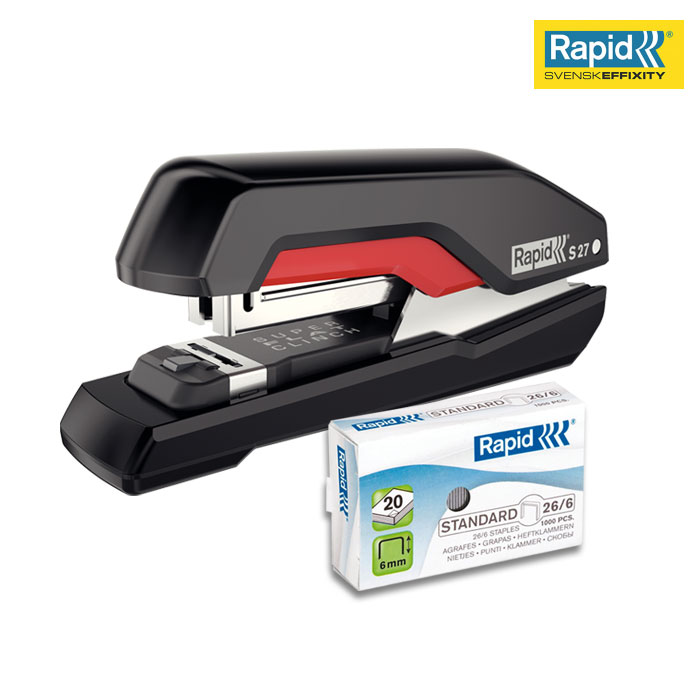 RAPID 라피드 완전평면 스테이플러 S27 30매 (전용침 1000발 포함), 화이트 23,400원