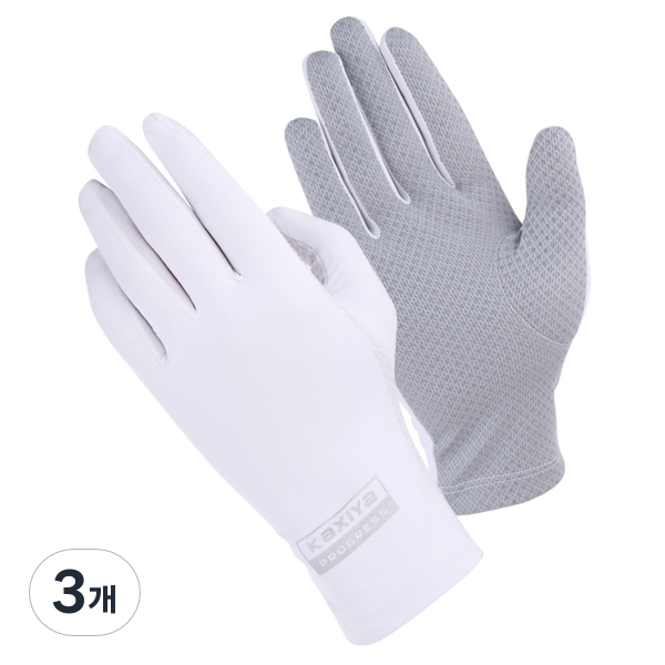 [KAXIYA] 카시야 자외선차단 쿨 실리콘 캐디 장갑(양손) 파크골프 운전 낚시 등산 스포츠 쿨장갑, 3개, 화이트 26,130원