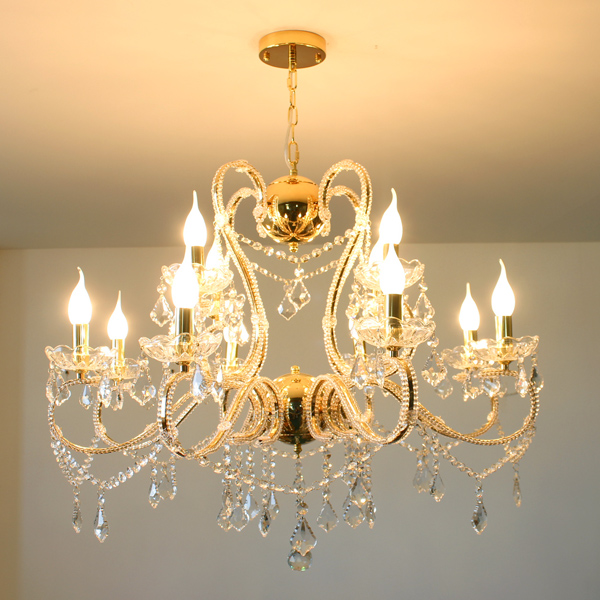 [데코하우스] 인기 샹들리에 모음전 국내 완조립상품 (당일발송) 주방등 식탁등 안방등 거실등 인테리어 조명등, 10_에슐리2단12등골드 398,000원