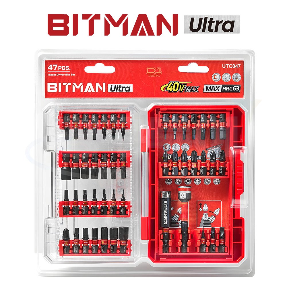 비트맨 울트라 47PCS 세트 드릴비트세트 드라이버 비트 십자 일자 육각비트 별 임팩드릴 비트세트 32,900원
