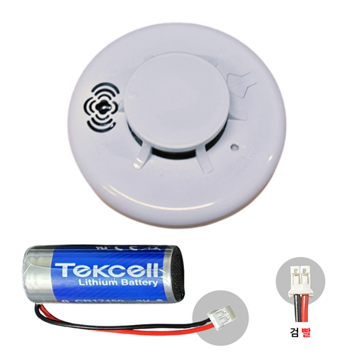 199번 텍셀 배터리 CR17450 3V 2400mAh /커넥터 검빨 /진연 단독형 화재 감지기 /경보기 다용도 건전지 5,400원