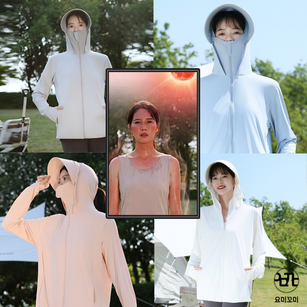 요꼬미 여성 자외선차단 UV차단 후드집업 바람막이 래쉬가드 14,000원