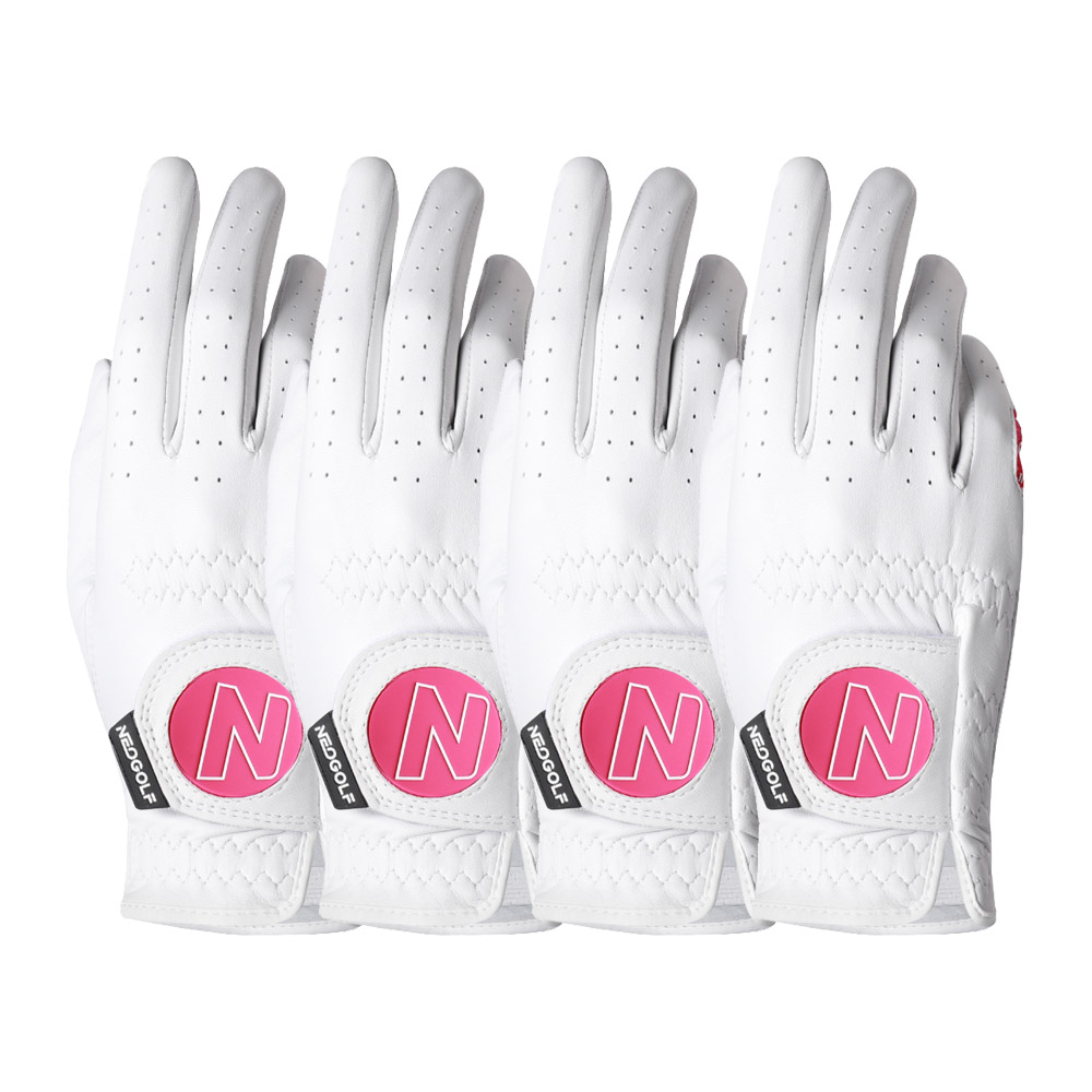 네오글러브 올양피 여성 오른손 골프장갑 4장세트 왼손잡이용, 핑크로고, 4개 32,800원