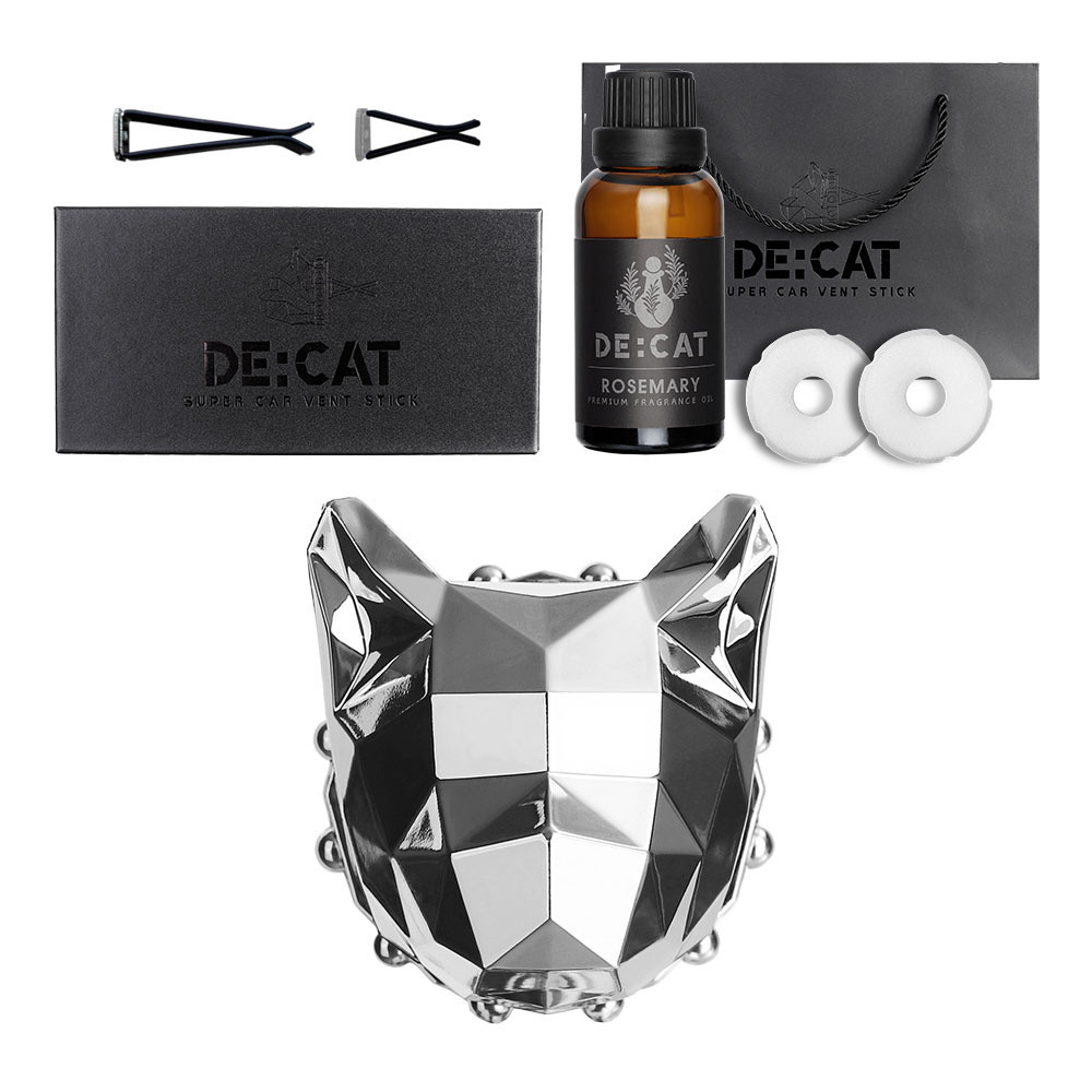 [디캣] 차량용 고양이 방향제 싱글 A세트 미러실버 19,900원