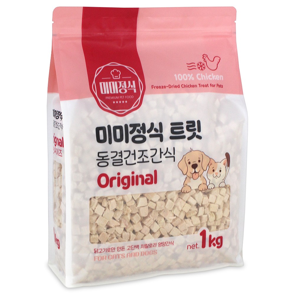 미미정식 동결건조 오리지널 트릿 반려간식, 1kg, 1개 22,700원