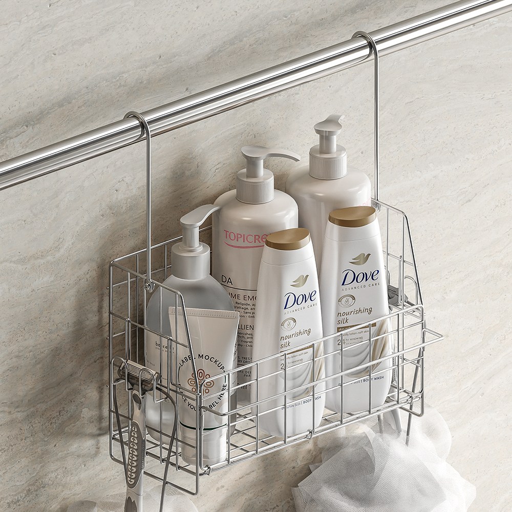 홈비 풀스텐 연마제없는 평생사용 욕실 걸이형 수납 선반 바스켓, 1개, 스텐304 26,900원