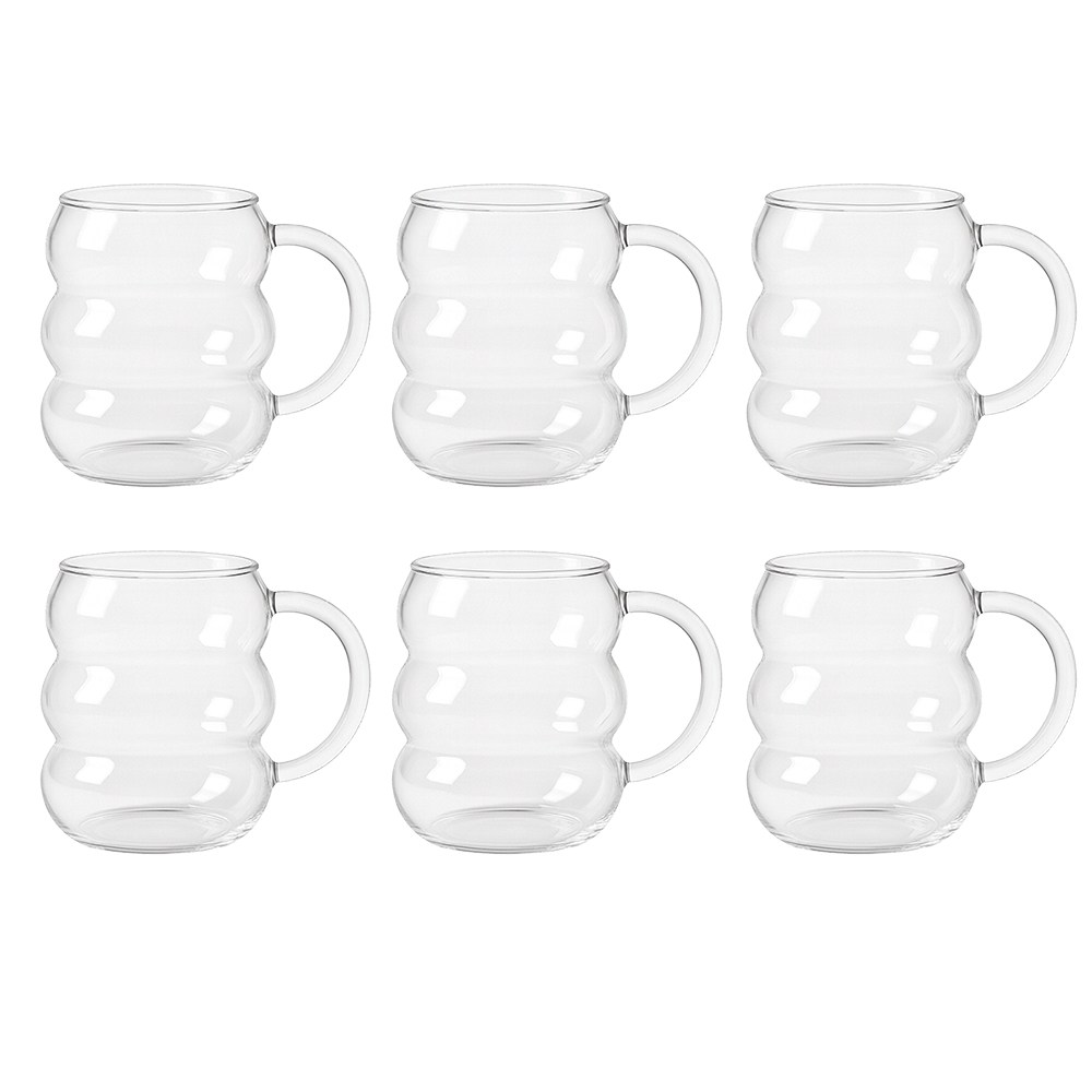 소소낫 내열유리 구름 머그컵 320ml, 6개, 투명 24,900원