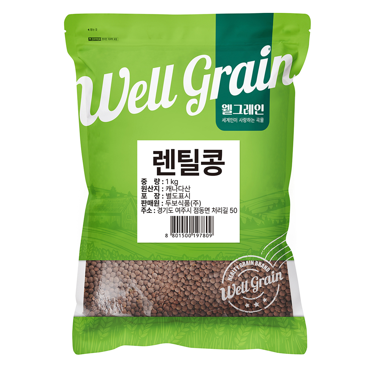 두보식품 웰그레인 렌틸콩, 1kg, 1개 3,490원