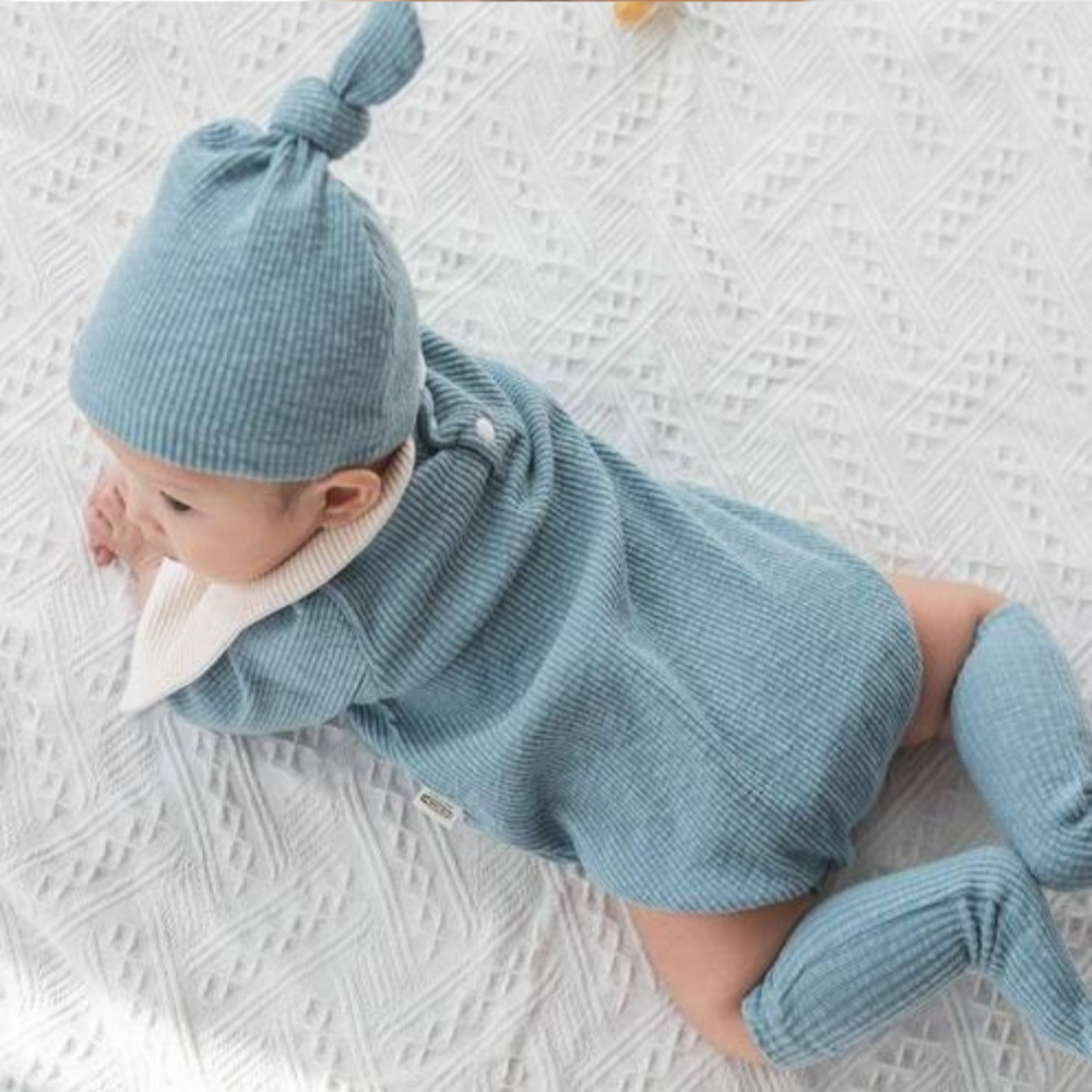 [출산백일선물] 우이동금손 슬러브피치 카라바디수트 4종선물세트 (선물포장), 현재가 39,270원