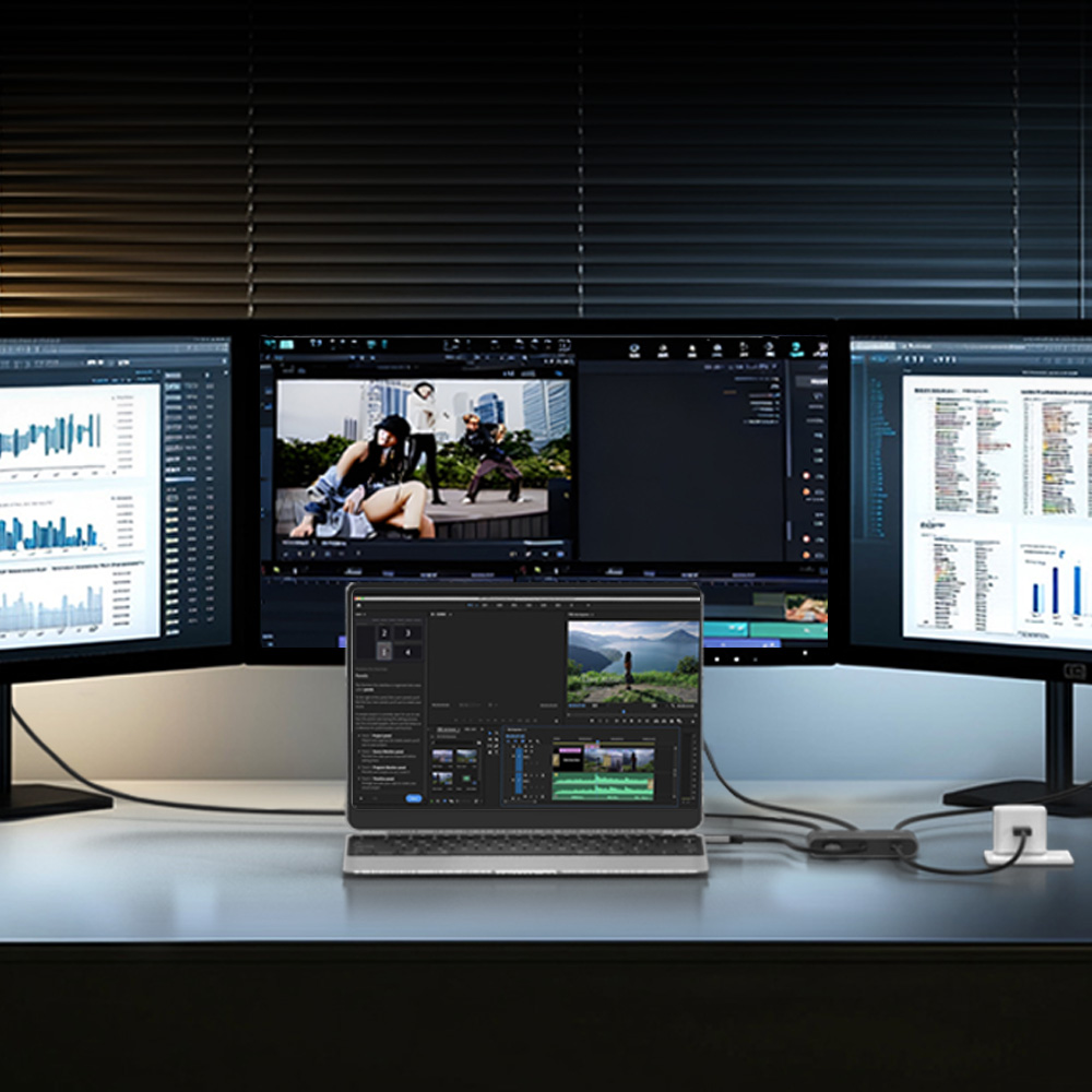 EM-53HP C타입 4K@60Hz 트리플 HDMI 3대 모니터 확장 멀티 5포트 USB 허브 분배기 3대 MST 출력 리얼텍 칩 적용 49,800원