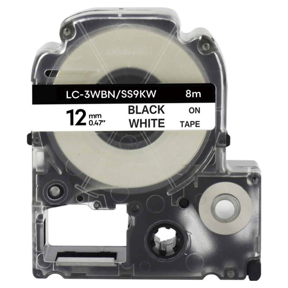 엡손 호환 라벨테이프 9mm 4p, 흰색바탕 + 검정글자, 8m 14,680원