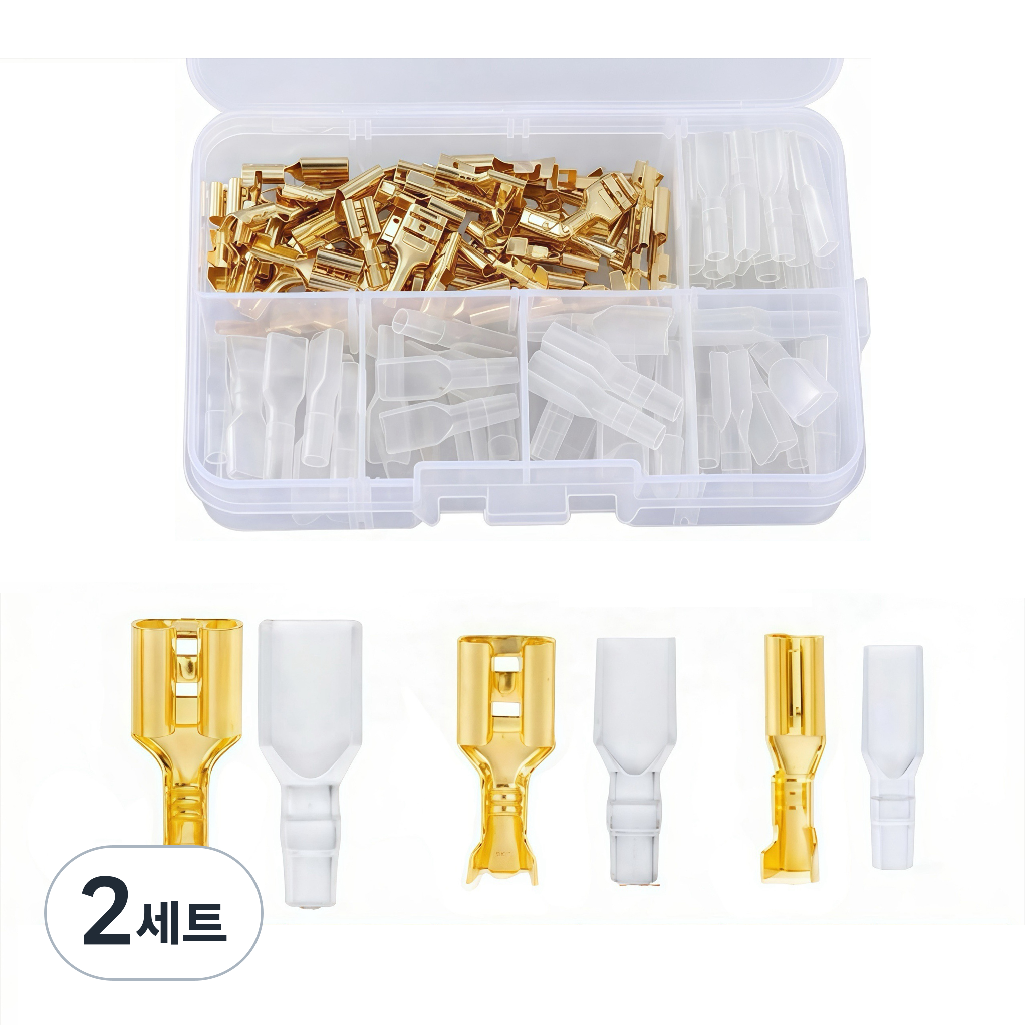 공구PXJ 납작단자 120pcs세트 PG압착단자 전선 압착 배선, 2세트 18,000원