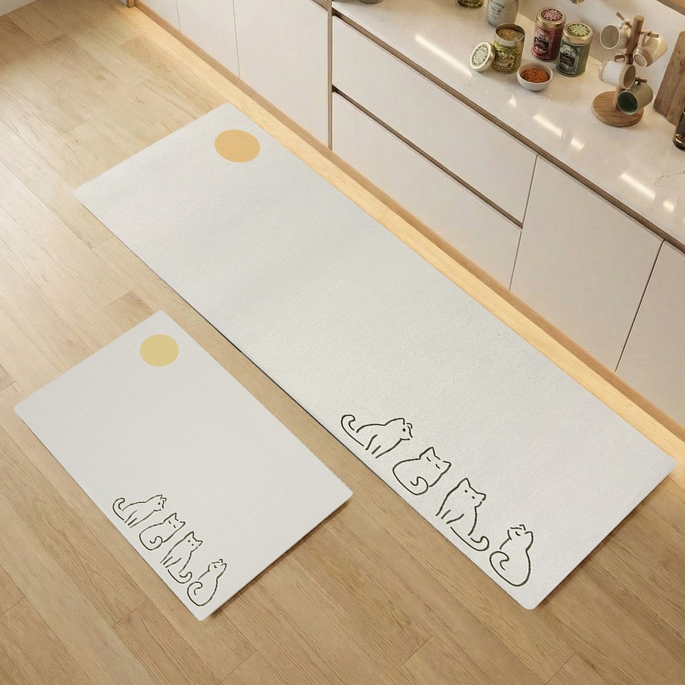 모레아오브제 빨아쓰는 소프트 규조토 주방매트 발매트 1+1 세트 일러스트 플라워 16종, DRA-2603 18,900원