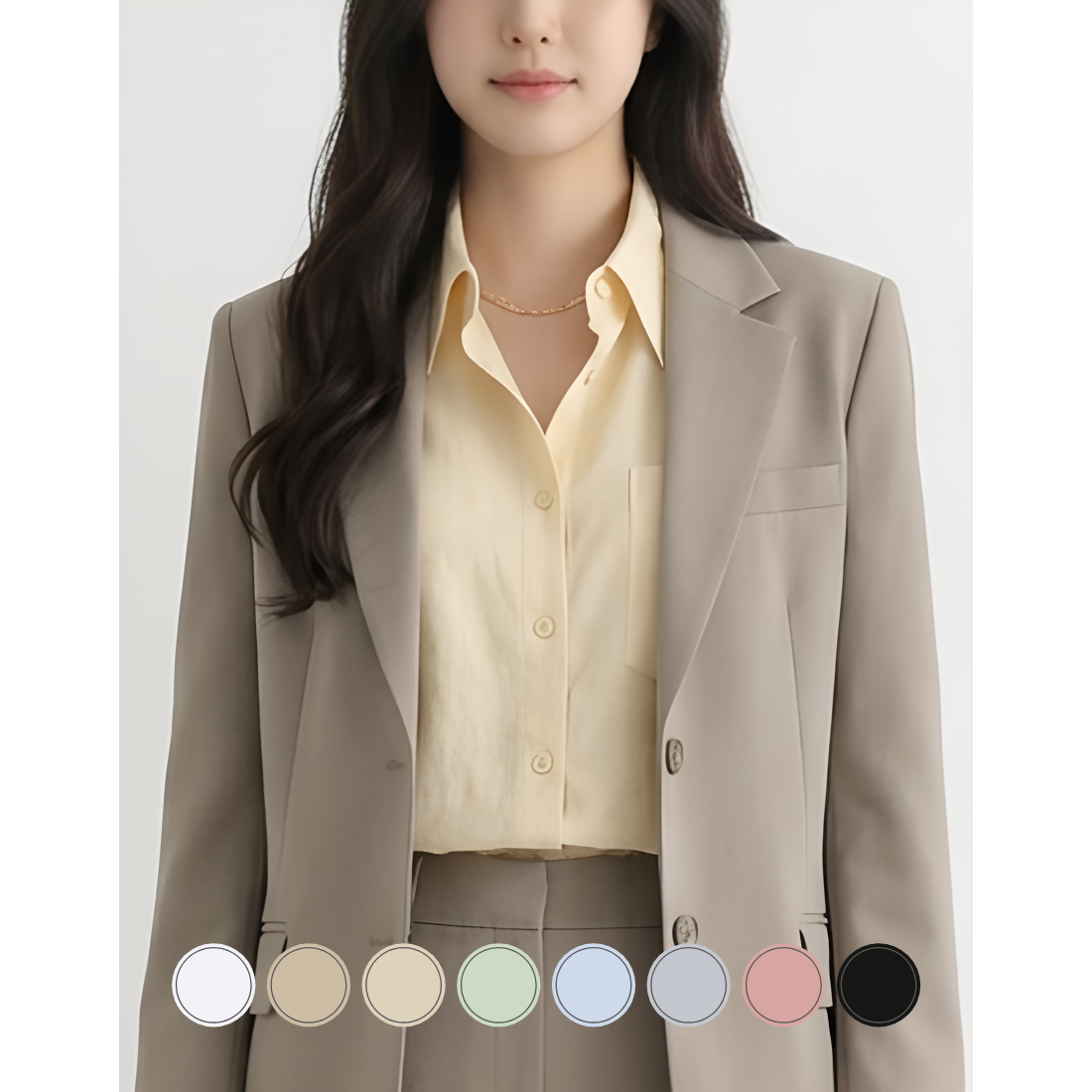 우아드 고밀도 오가닉 에센셜 셔츠 국내제작 여성용 루즈핏 면 남방 34,500원