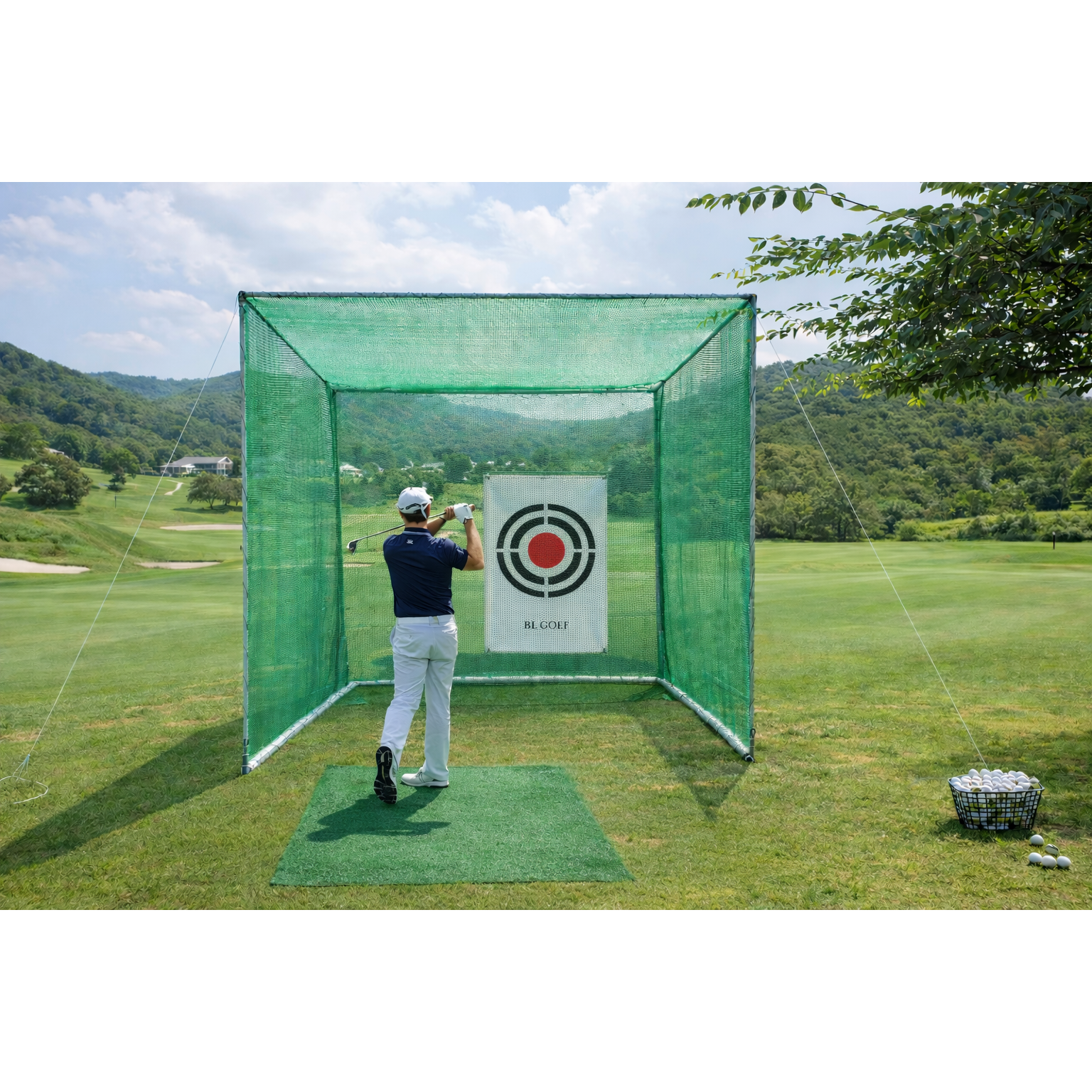 전국출장설치서비스 3X3m 대형 옥상 야외 실내 개인 골프연습망 연습장스윙네트 골프그물망, 그린, 100개 580,000원