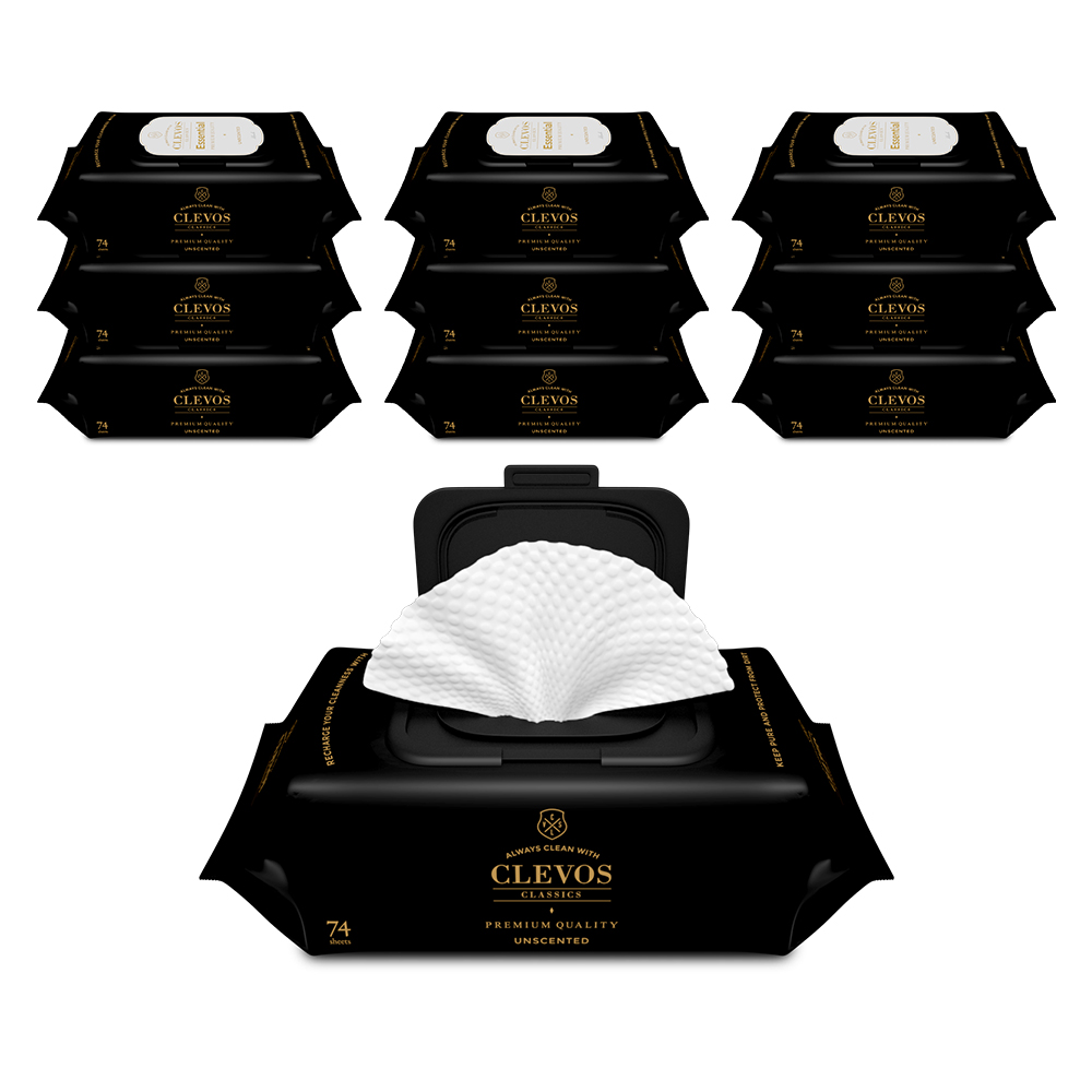 클레보스 에센셜 유아물티슈 캡형, 74매, 10개, 현재가 17,900원