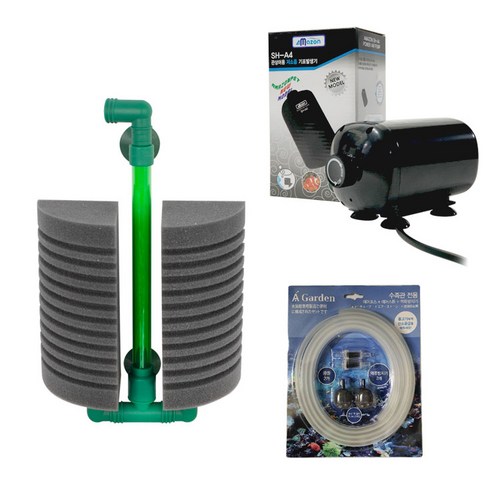 아마존 2구 산소발생기 대형 어항용 + 무소음 역류방지기 SH-A4 2p + 콩돌 2p 세트 112,300원