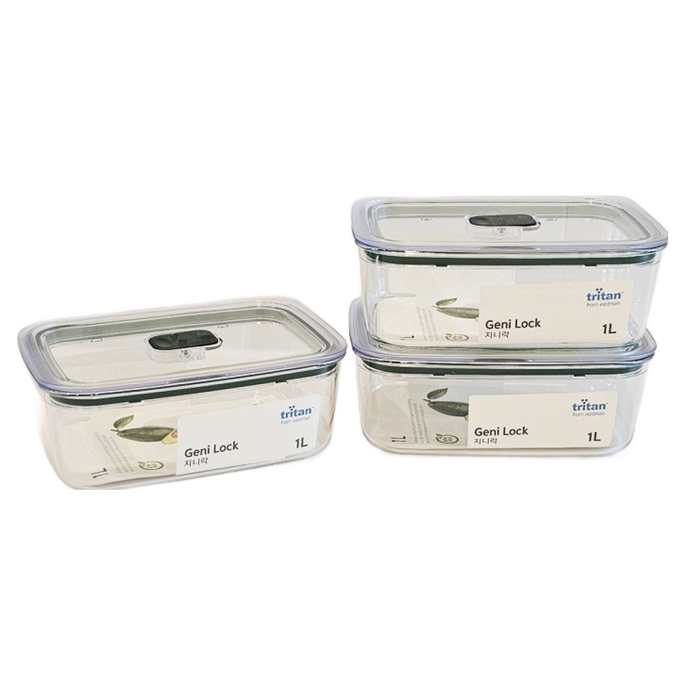 ecosense 지니락 올트라이탄 밀폐용기, 직사각 1000ml(3P), 3개 34,300원