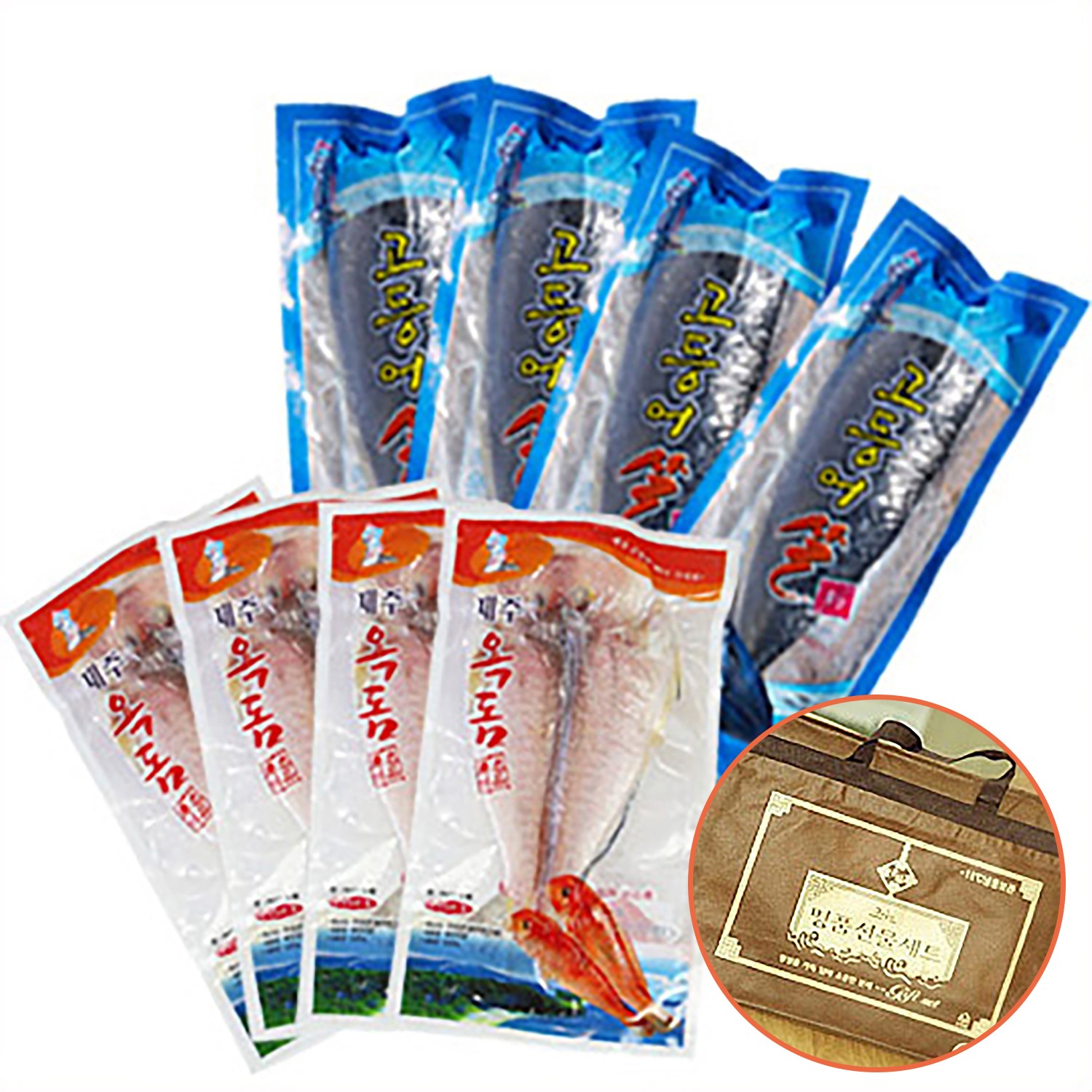 제주수산물 선물세트 옥돔(중)5미+고등어살1kg 선물세트 선물포장 부직포가방 제주제일옥돔, 1세트 92,000원