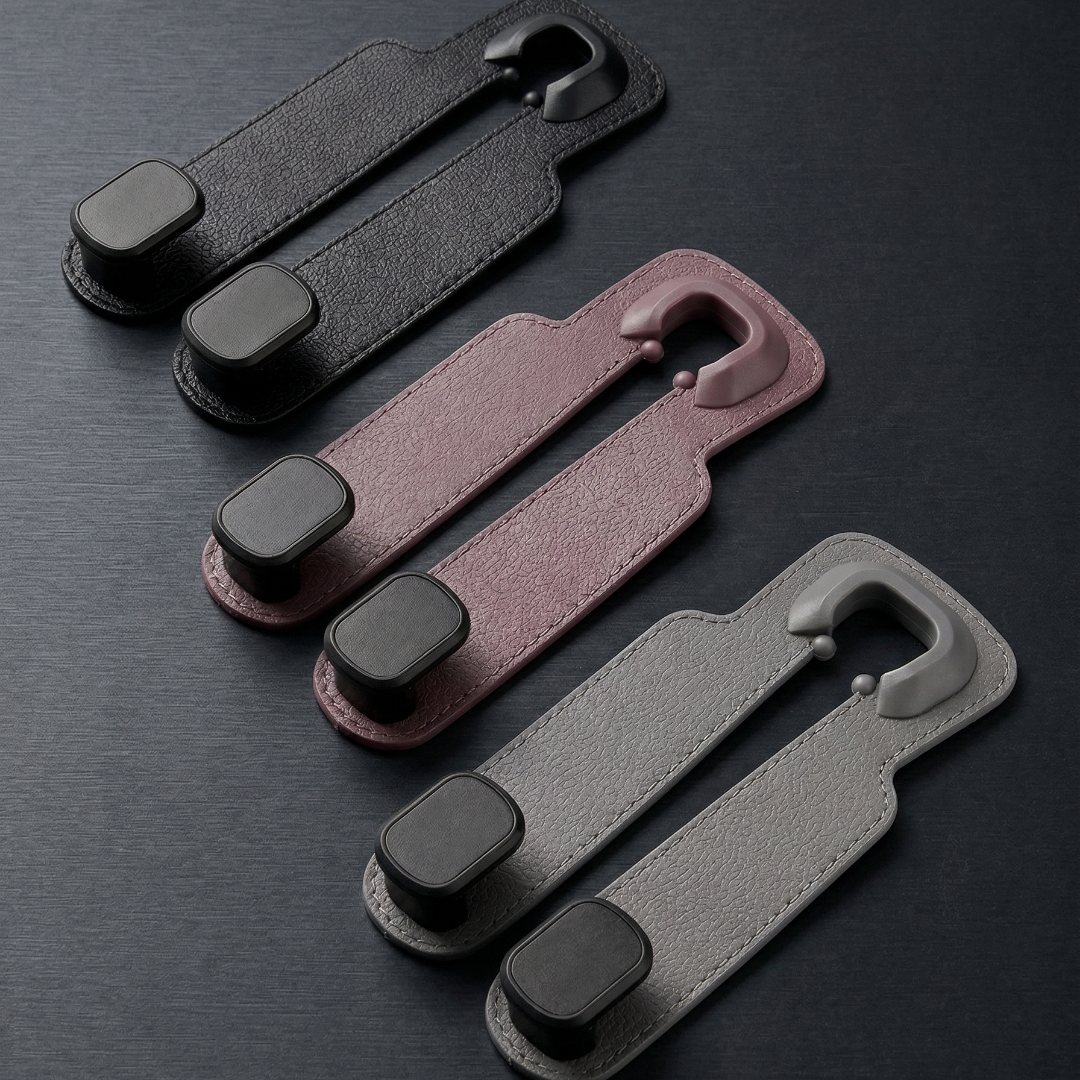 프리미엄 가죽 2in1 차량용 헤드레스트 가방 걸이 스마트폰 뒷좌석 거치대, 그레이, 2개 6,900원