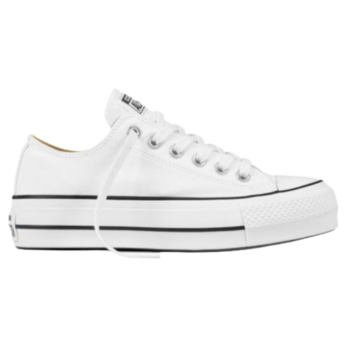 (국내매장판)컨버스 올스타 리프트 플랫폼 화이트+고무끈 85,000원