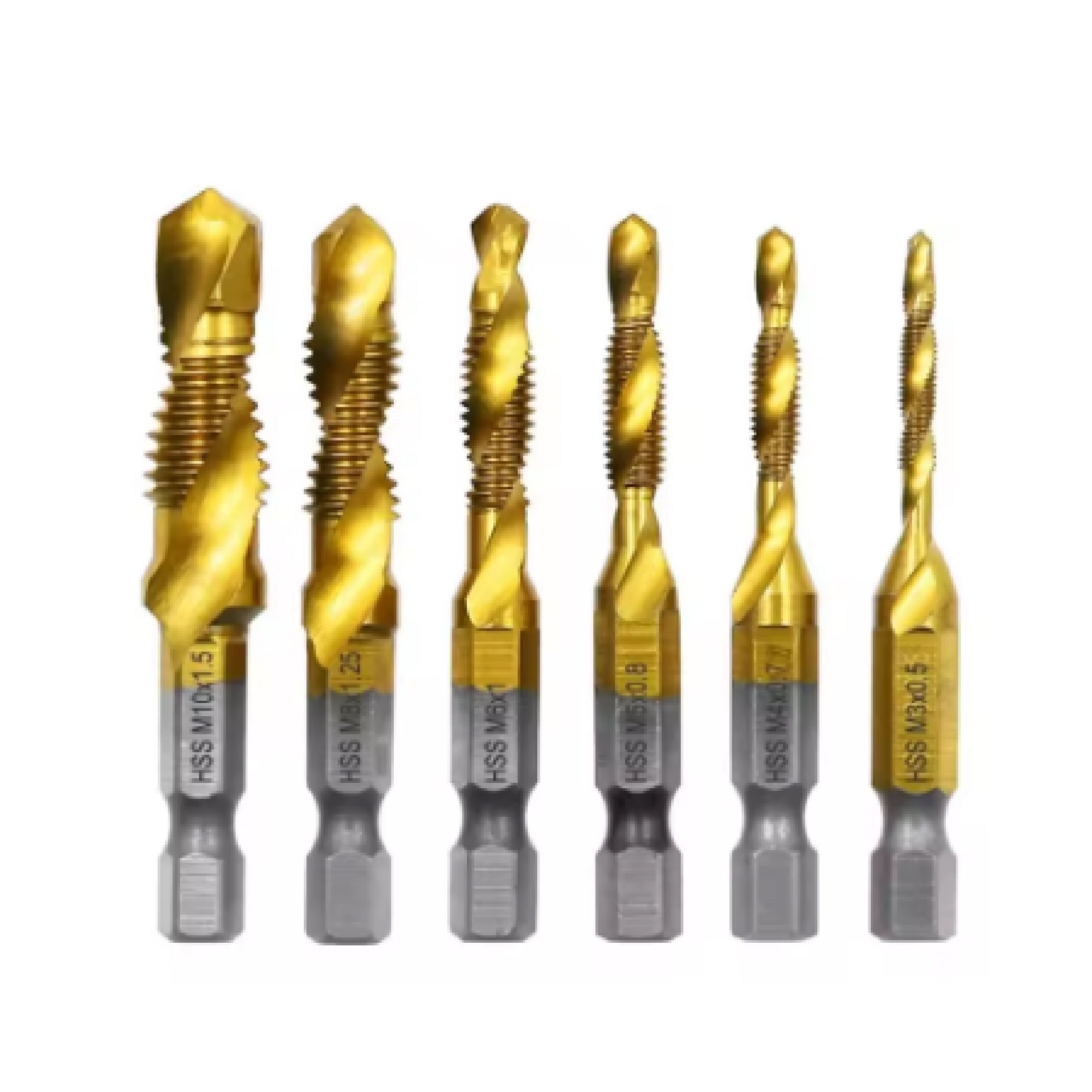 망고테크 HSS 드릴탭 탭핑비트 6종세트 긴타입 나사탭 탭드릴 나사선만들기 드릴탭기리 탭기리 나사선탭 스파이럴탭 육각, 1개 16,700원