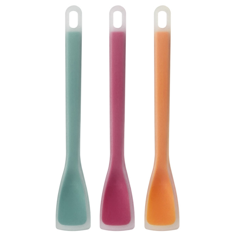 1+1 am 실리콘 미니 스푼 주걱 알뜰주걱 스패츄라 스파츌라 투톤컬러 13710, 1세트, 레드+오렌지 13710 9,900원