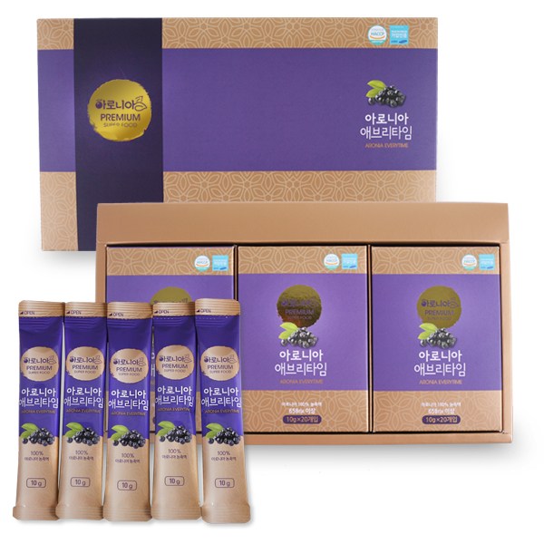 별빛농부 100% 아로니아즙 60일분 간편스틱 아로니아 농축액 원액 명절 추석 선물 아로니아 애브리타임 눈건강 눈영양제 안토시아닌, 600g, 1개 39,000원