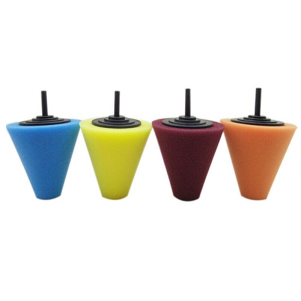 자동차 휠 허브 폴리싱 버핑 생크 스폰지 콘 금속 폼 패드, 도어 및 핸들, 4 개, 신제품 16,100원