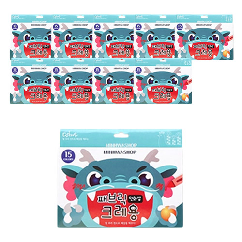 민화샵 패브릭 크레용 UDPAT0052, 15색, 10세트 34,800원