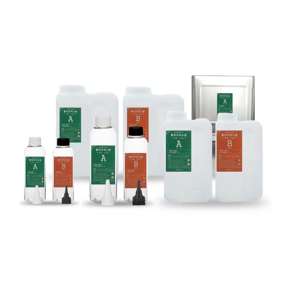 국내산 크리스탈 24시간 레진 DW200 투명에폭시 레진아트 공예, 1세트, DW200_주제(500g)+경화제(250g) 31,000원