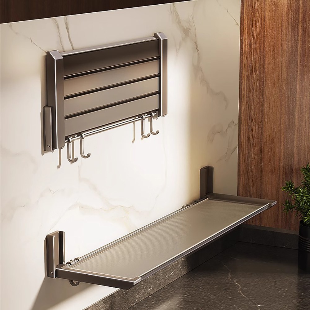 슈퍼인 접이식 주방 선반 구멍 없는 벽걸이 양념대, 1개 20,300원