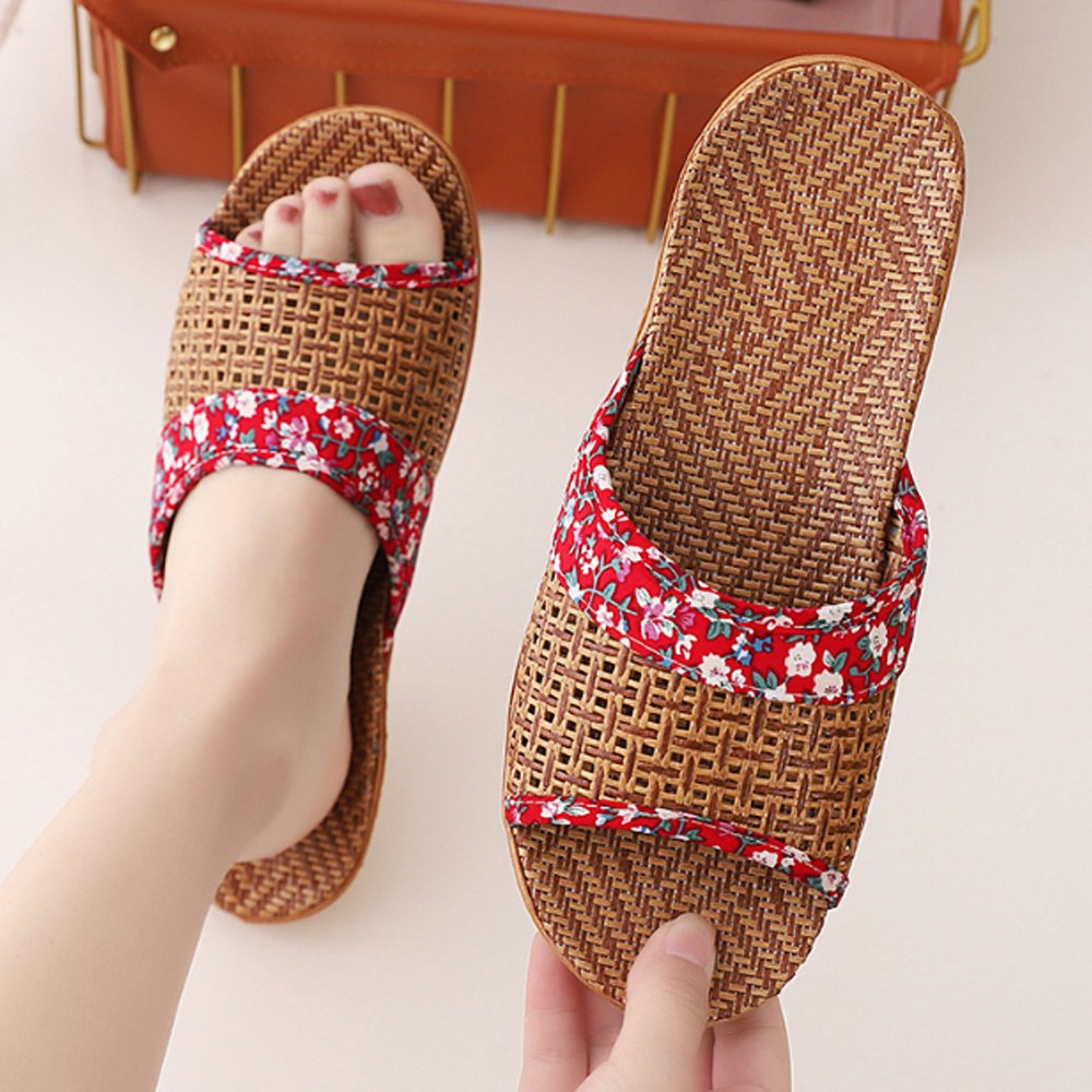JUN팩토리 여성 남자 라탄 린넨 왕골 슬리퍼 등나무기본라탄 대나무 여름 실내 거실용 실내화 8,010원
