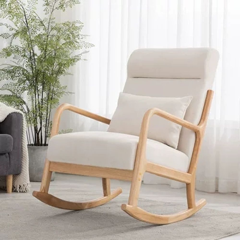 원목흔들의자 북유럽 원목 소파 흔들의자 1인용 게으른 흔들의자 벤치용 베란다 낮잠 소요의자 266,020원