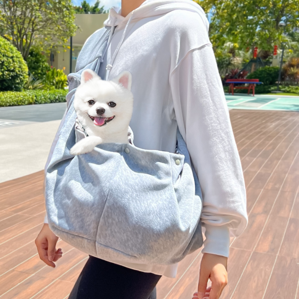 [DND] 애견 반려 동물 슬링백 강아지 고양이 포대기 이동가방 다용도 멀티 외출 실외 실내 애묘, 그레이, 1개 14,340원