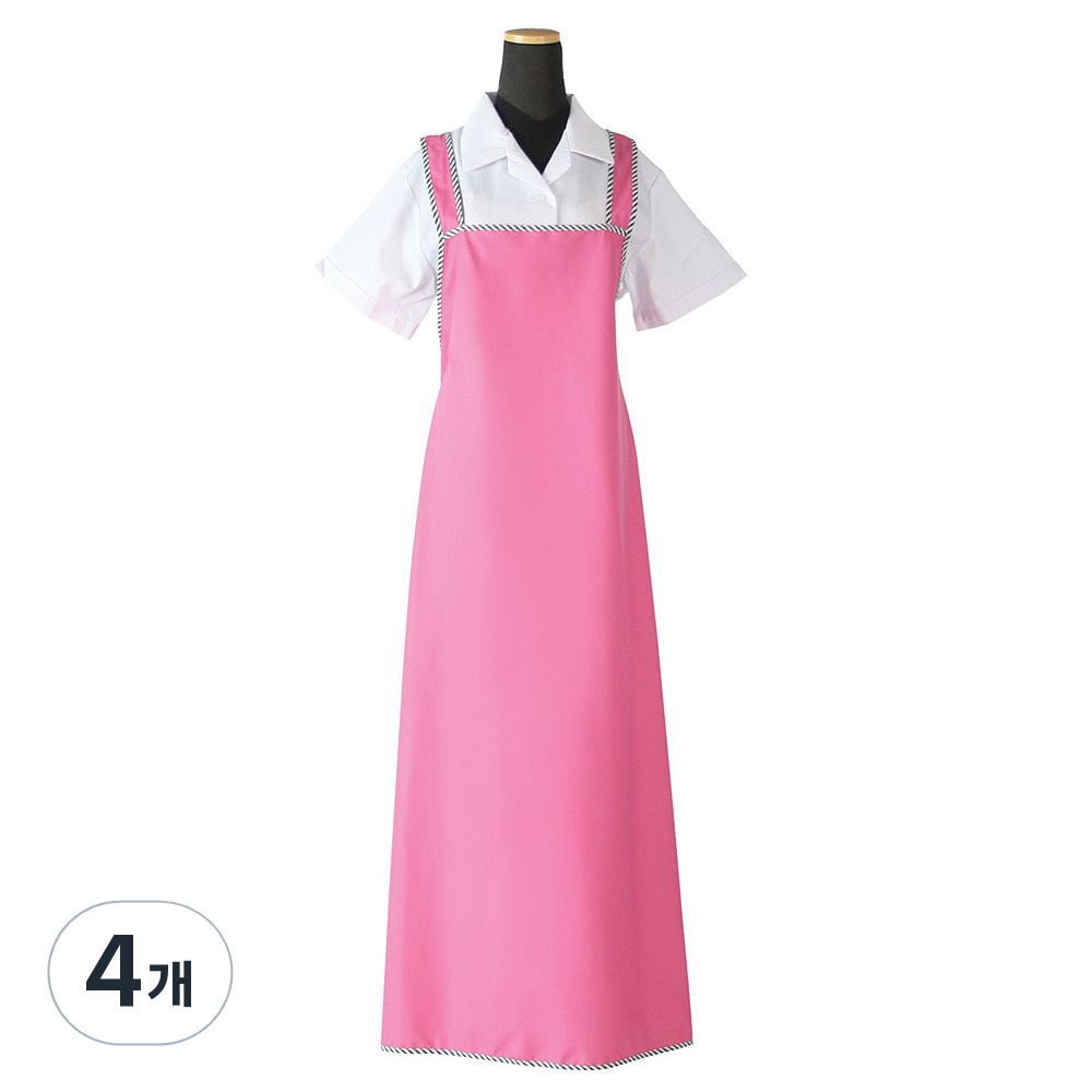 에이앤지 단면코팅 사선파이핑 방수 앞치마 대, 핑크, 4개 33,880원