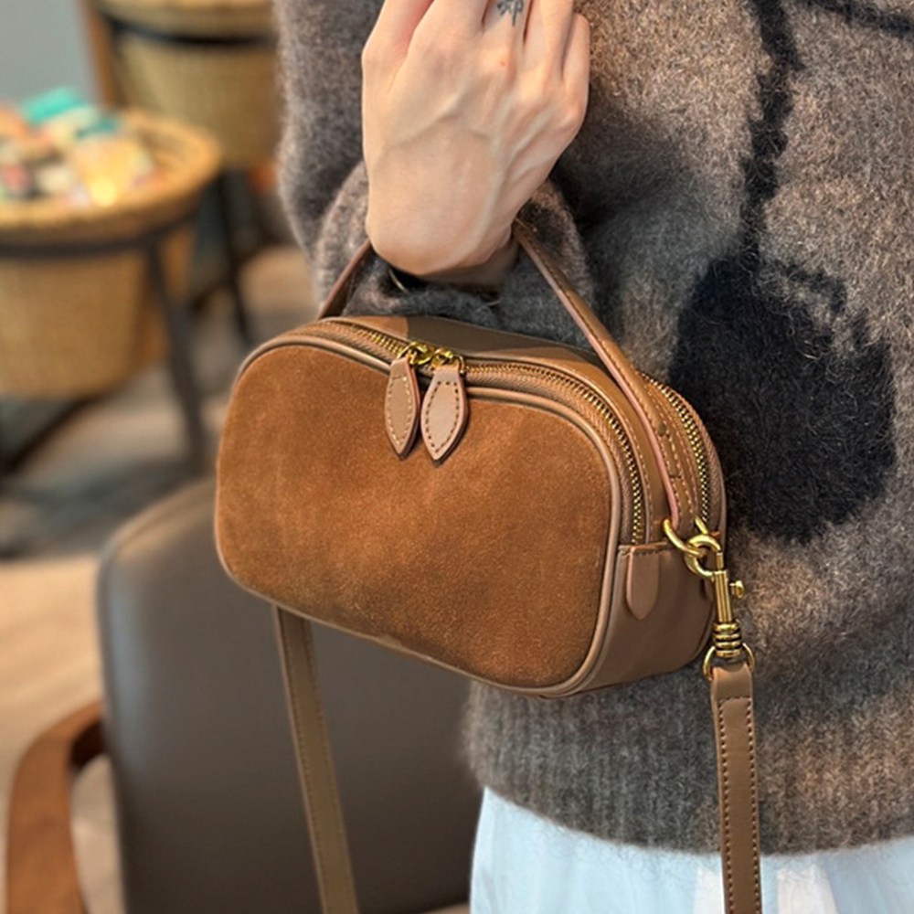 나이스나 소가죽 스웨이드 미니 벨벳 핸드백 여성크로스백 ETC-90 49,800원