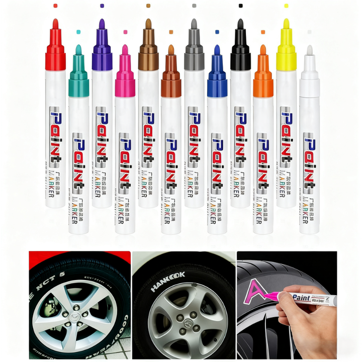 HahnRay모디안 아크릴 페인트,유성 마카펜,유리/타이어용,방수 마카펜,12색,펜촉2mm 25,640원