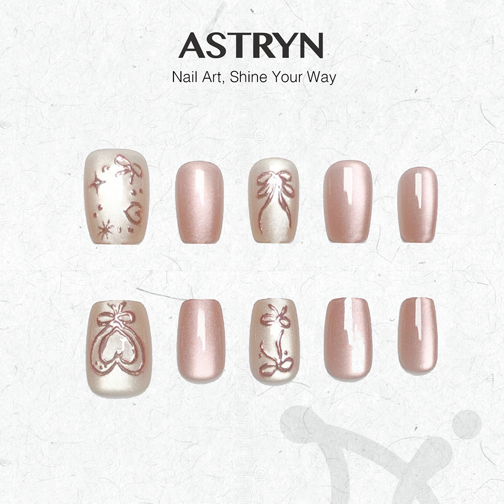 ASTRNY/아스트르니  스위트 프린세스 네일-로즈골드 글리터+숏타입 6,990원